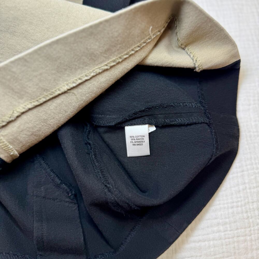 Banana Republic Sloan Colorblock Dress Black Cream Women’s 2P Petite Officewear - Picture 14 of 16